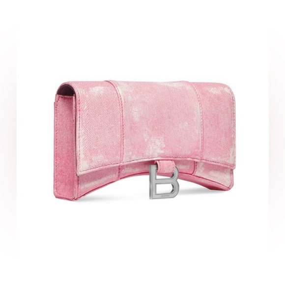 Balenciaga NWT Hourglass Leather Wallet on a Chain - Picture 7 of 12